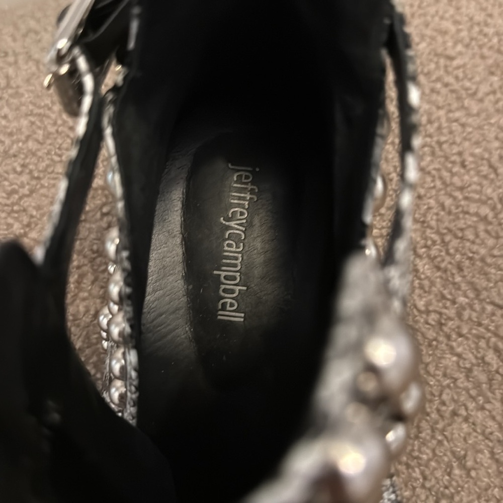 Jeffrey Campbell Snakeskin studded booties - Picture 5 of 6